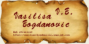Vasilisa Bogdanović vizit kartica